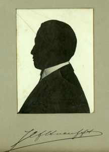 AR-0341-425 Zierikzee. Silhouet van een lid van de Societeit De Vereeniging Anno 1802. Jhr. Jan Carel Ferdinand ...