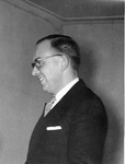 B-0230 Bruinisse. Burgemeester H.K. Michaëlis bij zijn afscheid. Hij werd in 1958 benoemd tot burgemeester van Goes.