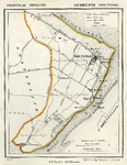 B-1729 Bruinisse. Een kaart van de polder Bruinisse uit 1866. Bruinisse was 852 Bunders (Hectare) groot en had 1550 inwoners