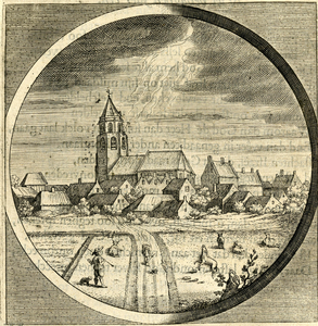 BB-0323-15 Illustratie in de Nederduytsche poëmata van Adriaen Hoffer, p. 140, bij Hic finis ad alta levatis. / 't ...