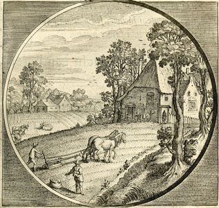 BB-0323-18 Illustratie in de Nederduytsche poëmata van Adriaen Hoffer, p. 189 bij Putrida fertilibus mandat sua semino ...