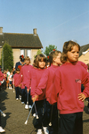 BRU-2656 Bruinisse. Dr. de Kockstraat. 50 jaar bevrijding. Enkele leden van het Bruse majorette-peloton Vivace tijdens ...