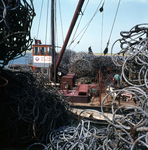 DIA-2973 Ouwerkerk. Watersnoodramp 1953. Torpedonetten, gebruikt als hulpmiddel bij de bestrijding van lekkage en ...