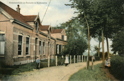 KWV-0002 Kerkwerve. Ring. Gemeentehuis en pastorie.