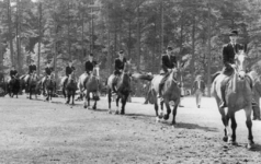 SGP-0376 Schouwen-Duiveland. Paardensport. De Schouwse Ruiters . v.l.n.r. M.v.d. Bijl, J Klompe, mej. C. Koopman, mej. ...