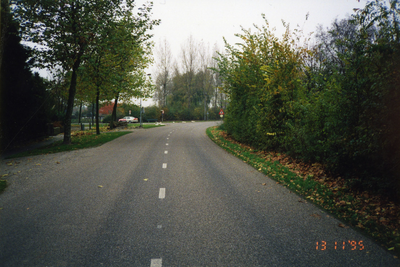 SJL-0038 Sirjansland. Bredeweg. De Bredeweg, vanuit het zuiden naar de kruising met de Lageweg.