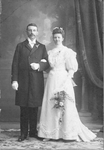 SP-0637 Zierikzee. (verm.) Bruidspaar Anthonie van der Voo (1874-1947) en Johanna Cornelia Bal (1878-1954), gehuwd ...