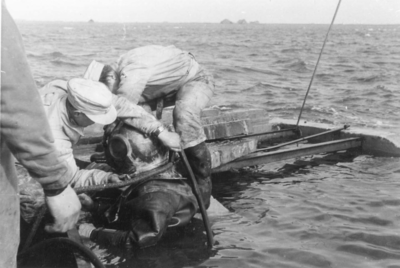SW-0094C Omgeving Nieuwerkerk / Ouwerkerk. Holland Einsatz (Duitse hulptroepen), varende en duikende in de Vier Bannen ...