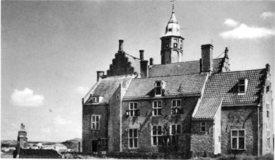 W-1278 Renesse. Slot Moermord. Situatie voor restauratie in de jaren '60 van de 20e eeuw.