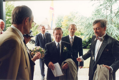 W-1533 Haamstede. Intrede van de laatste burgemeester van de gemeente Westerschouwen, H.Tees (1991-1996). Wethouders ...