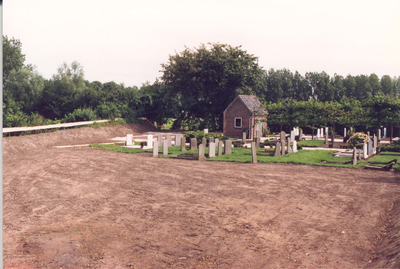 W-1576 Burgh. 't Hoge Burgh. De begraafplaats, nadat deze is geruimd en uitgebreid. Dit werk werd gelijktijdig met de ...