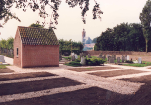 W-1577 Burgh. 't Hoge Burgh. De begraafplaats nadat deze is geruimd en uitgebreid. Dit werk werd gelijktijdig met de ...