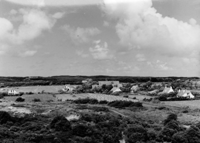 W-1870 Westenschouwen Steenweg - Kampweg Panorama vanaf de westerduinen Zowel van Camping Duinoord als het grote ...