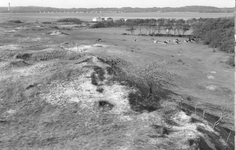 WA-0267 Nieuw-Haamstede. Het landschap achter vliegveld Haamstede, aan de oostkant. Rechts de gronden van de ...