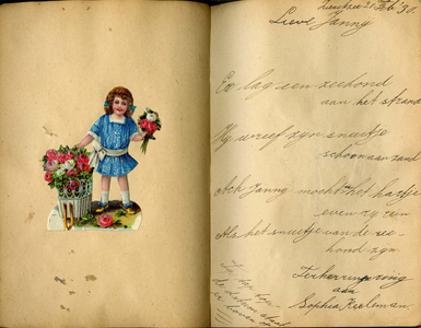 X-3751 Poëziealbum van Jannie Groenendijk te Zierikzee, begonnen toen zij 8 jaar oud was. Pagina 42