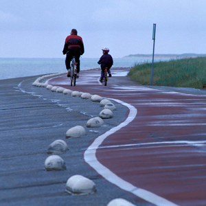 X-4788 Scharendijke. Brouwersdam. Fietspad op de Brouwersdam nabij Scharendijke