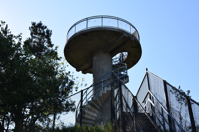 X-5638 Burgh-Haamstede. Adriaan van de Weijdeweg. Uitkijktoren, gebouwd in 1949 tegelijkertijd met de nieuwbouw van ...