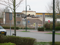 X-5649 Zierikzee. De Huijbertstraat. Sloop Multi Functioneel Centrum (M.F.C.). De sloop begon in november 2017. In het ...