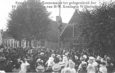 Z-0230 Zonnemaire. Breedveld tijdens 10 jarig jubileum van Koningin Wilhelmina.