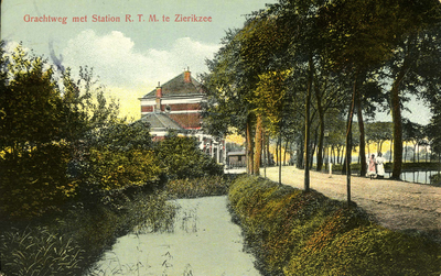 ZM-2743 Zierikzee. Grachtweg. RTM Station. Stoomtramstation.