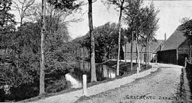 ZS-0210 Zierikzee. Grachtweg met Zoete Gracht. Rechts de boerderij van de familie Van der Wekken.