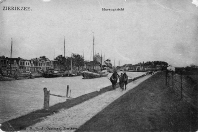 ZS-0996 Zierikzee. Nieuwe Haven. Rechts: het jaagpad op de Oosthavendijk.