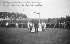 ZZE-1314 Zierikzee. Korfbalwedstrijd tussen korfbalverenigingen Bergen op Zoom en Zierikzee .