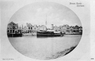 ZZE-1515 Zierikzee. Nieuwe Haven. Vertrek 'Zeeuwse Spoorboot nummer 2'.