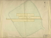 THA-0019 Plattegrond waarop aangegeven de ligging van de opgravingsputten op het voormalige kerkhofterrein te ...
