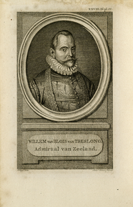 THA-1045 Willem van Blois van Treslong./ Admiraal van Zeeland.. Portret van Willem van Bloys van Treslong (Brielle, ca. ...