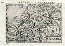 THA-1522 Selandia. Kaartje van de Zeeuwse eilanden, met het aangrenzende gebied in Holland en Brabant