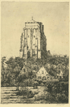 THA-1547 Zierikzee . Zierikzee. Gezicht op de Sint Lievens Monstertoren vanuit het westen. Op de voorgrond de ...