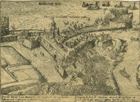 THA-1583 Bommene. Bommenede. De bestorming van de Staatse vestingwerken bij het dorp Bommenede door de Spanjaarden ...