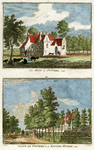 THA-1595 Noordgouwe. Het huis De Pottere en Vrouw De Pottere of Konyers huisjes op een blad.
