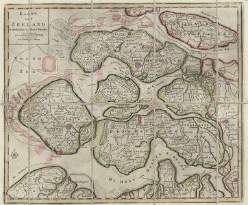 THA-1608 Kaart van Zeeland. Kaart van Zeeland. Hierop is omstreeks 1811 het volgende toegevoegd: 1. locatie en namen ...