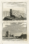 THA-1612 De Toren van Koudekerk in 't Eiland Schouwen, 1743., De Toren van Westen-Schouwen 1743.. Zuidkust van ...
