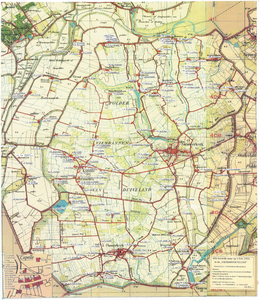 THA-1631 Wie woonde waar op 1. febr.1953. / in de Vierbannen Polder . Duiveland - Vierbannenpolder Kaart van de polders ...