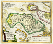 THA-1634 Seelands Nördlicher Theil. Schouwen-Duiveland. Kaart van het eiland, met delen van de omliggende eilanden.