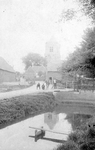 A-10409 Ouwerkerk. Straalweg. Links de schuur van Romeijn. Rechts het hek van boerderij Tussen Beide van Arjaan de Rijke