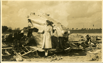 A-11501 Haamstede. Brabersweg. B24 Liberator, gecrashed 28-01-1945