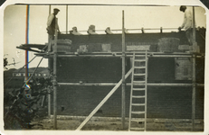 A-12722 Renesse. Bremweg. Bouw van het huis 'De Vlucht' van de familie Slager.