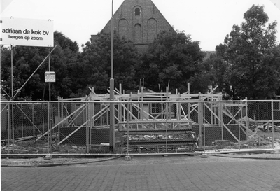 A-1613 Nieuwerkerk. Bouw kerktoren, ter vervanging van het in de Tweede Wereldoorlog verloren gegane exemplaar.
