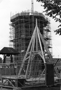A-1662 Nieuwerkerk. Bouw kerktoren, ter vervanging van het in de Tweede Wereldoorlog verloren gegane exemplaar.