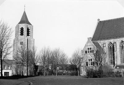 A-1719 Nieuwerkerk. Bouw kerktoren, ter vervanging van het in de Tweede Wereldoorlog verloren gegane exemplaar.