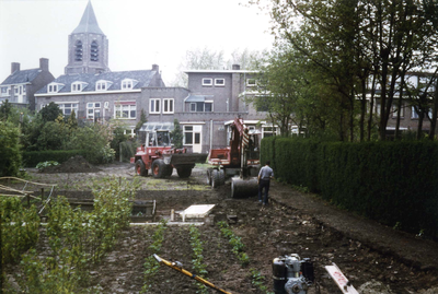 A-1763 Nieuwerkerk. Gemeentehuis gemeente Duiveland, gezien vanuit de Deltastraat. Verbouwing gemeentehuis.