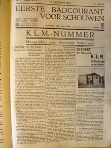 A-3406 Voorpagina van de Eerste Badcourant voor Schouwen jaargang 2 nr. 6(5?), het blad van Leo van Breen en Jos Krop.