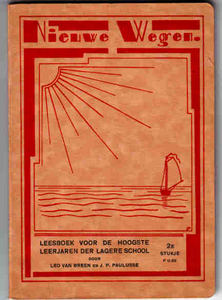 A-3422 Omslag van deel 2 van Nieuwe Wegen, leesboekje voor de bovenbouw van de lagere school, geschreven door J. ...