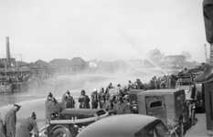 A-9551 Zierikzee. Vissersdijk. Demonstratie t.g.v. de viering van 25 jaar Vrijwillige Brandweer Zierikzee. Vanaf de ...