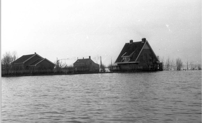 O-1266 Kerkwerve / Flaauwers. Stoomgemaal Schouwen (gebouwd 1876) met twee dienstwoningen.