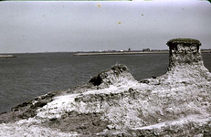 RK-1661 Serooskerke. Watersnoodramp 1953. Beschadigde zeedijk t.h.v.Schelphoek. Gezicht op Moriaanshoofd.